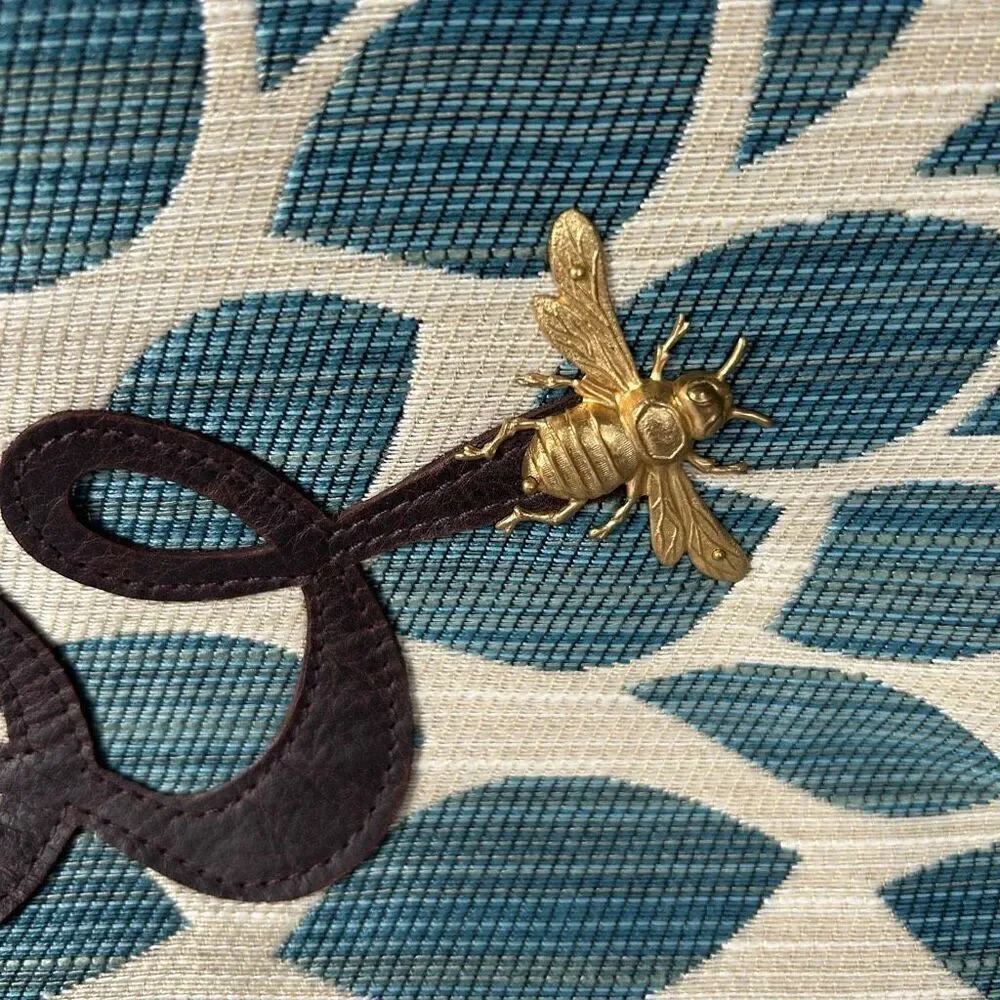 Add Libb Brass Bee Clutch with Chain Made is USA